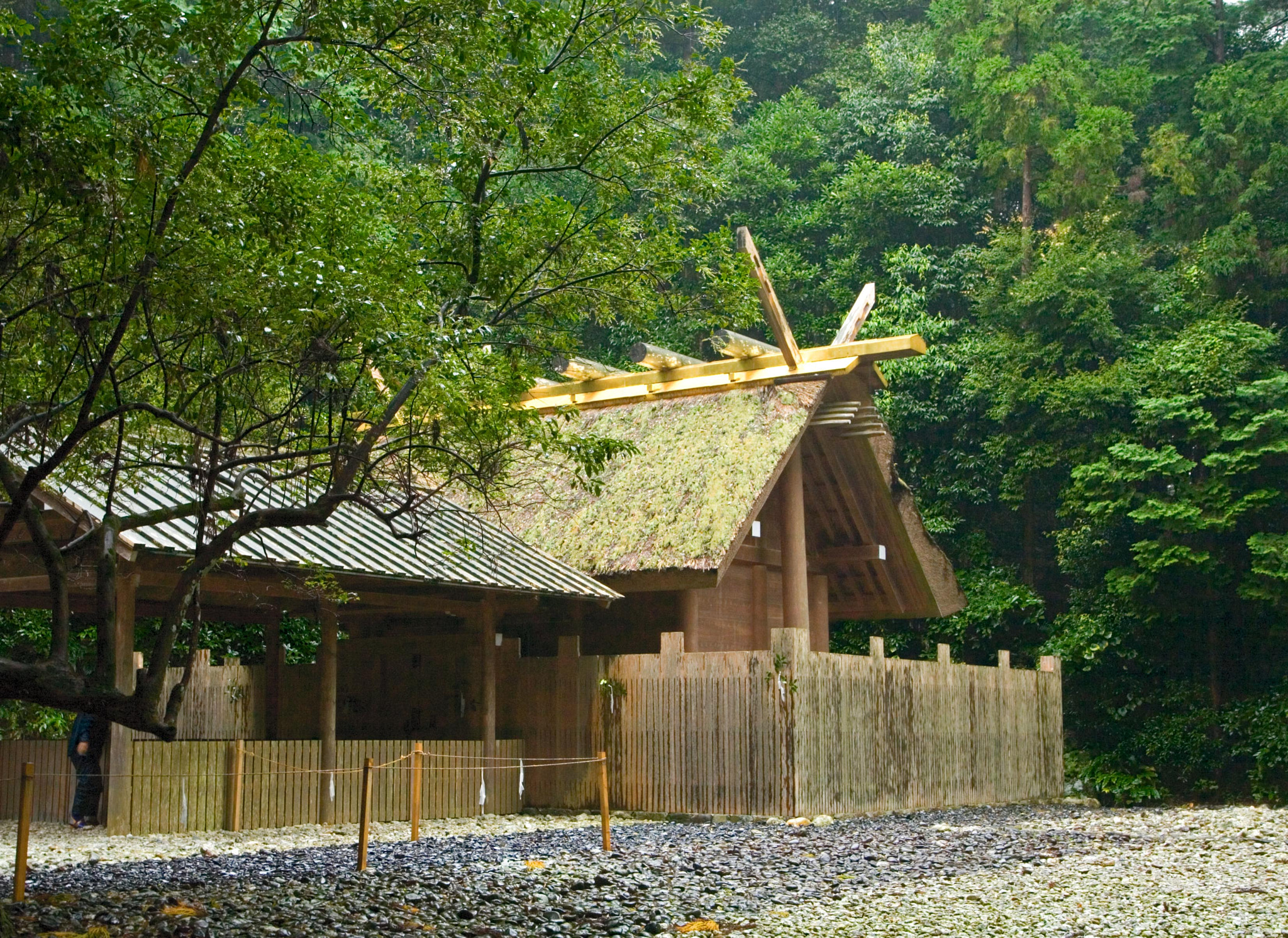 a wooden Shinto shrine