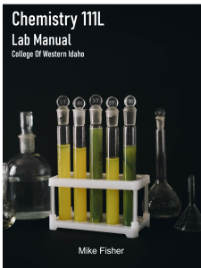 College of Western Idaho General Chemistry First Semester Lab Manual: CHEM 111L book cover
